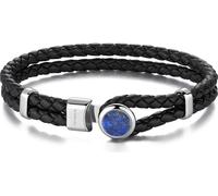 Bracelet stylé pour homme avec matériel lapis-lazuli BIM12 - Longueur : 21 cm