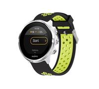 Bracelet Suunto 9 Baro,Suunto 9,Suunto 7,Sony Smartwatch 2 Bracelet de sport en silicone avec boucle argentée et épingle Noir