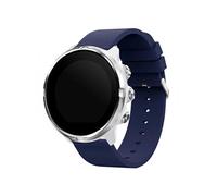 Bracelet Suunto 9 Baro,Suunto 9,Suunto 7,Sony Smartwatch 2 Bracelet en silicone avec boucle argentée sans aide à l'installation Bleu foncé