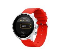 Bracelet Suunto 9 Baro,Suunto 9,Suunto 7,Sony Smartwatch 2 Bracelet en silicone avec boucle argentée sans aide à l'installation Rouge