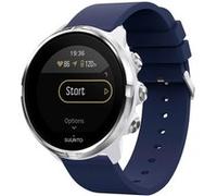 Bracelet Suunto 9 Baro,Suunto 9,Suunto 7,Sony Smartwatch 2 Bracelet en silicone avec boucle argentée sans aide à l'installation Bleu foncé