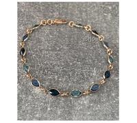 Bracelet - Swarovski - Bleu - Plaqué Or 18 Carats - 18 cm - 3,5 mm