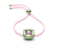 Bracelet Swarovski Dulcis Taille Coussin, Vert Neuf 115€