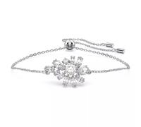 Swarovski Bracelet Gema, Fleur, Blanc, Métal rhodié