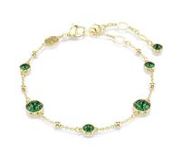 Swarovski Bracelet Imber, taille ronde, vert, plaqué or