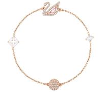 Bracelet - SWAROVSKI - Swan Dazzling rosé - Plaqué or - Cristaux Swarovski Elements - Longueur 18 cm