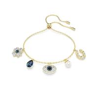 Bracelet - SWAROVSKI - Symbolica doré - 5 symboles - Longueur ajustable 24 cm - Cristaux Swarovski