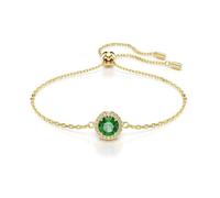 Bracelet Una Angelic, Coupe ronde, Pavé, Vert, Placage de ton or OS