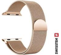 Bracelet Swissten pour Apple Watch Course milanaise 42-44 mm or