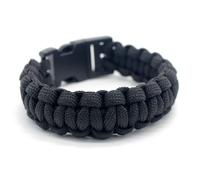 Bracelet Tactique De Survie En Plein Air 5 Couleurs,Bracelet De Survie En Plein Air Pour Hommes,Bracelet Multifonctionnel En Corde Parapluie Enveloppant De Camping - Type Black