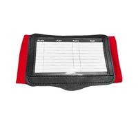 Bracelet Tactique Haut de Gamme, Livret de Jeu pour Poignet, Support Élastique pour Poignet avec Fenêtre Transparente, Matériau Durable, Idéal Divers Sports(Red)