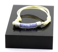 Bracelet Tanzanite Brut. Couleur Beige.