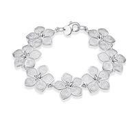 Bracelet - TD® - Fleur Stéréoscopique - Argent 925 - 8 pouces - Femme