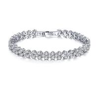 Bracelet - TD® - Romain Européen et Américain - Cristal de Zircon - Argenté - Femme