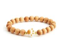 Bracelet tendance en bois de rose naturel avec perles rondes et graines de Bodhi en jade blanc - Taille réglable, richesse, prospérité, abondance, Feng Shui, bonne chance, humeur spirituelle,