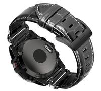 Bracelet tendance en cuir de vachette pleine fleur de 26 mm, compatible avec les modèles Fenix 8 AMOLED/8 Solar 51 mm/7X/6X/Instinct 3 AMOLED, design classique avec boucle réglable pour homme