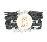 Bracelet Tendance En Cuir Tressé Ajustable Creamy Cat String Fantastic Lov