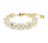 Bracelet Tennis Chroma, Taille octogonale, Multicolore, Placage de ton or OS