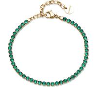 Bracelet tennis doré avec zircon vert Desideri BEI102