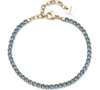 Bracelet tennis doré avec zircones bleus Desideri BEI108