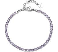 Bracelet tennis en acier avec zirconium lilas Desideri BEI103