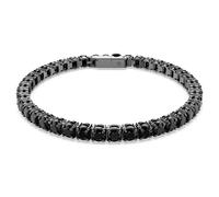 Bracelet Tennis Matrix, Taille ronde, Noir, Métal plaqué ruthénium XL