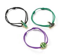 Wicked – Bracelet d'amitié Elphaba – Lot de 3 Vert/Or/Violet, Taille unique, Alliage de zinc