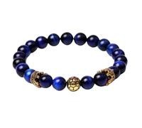 Bracelet tibétain couleur bleu sodalite cristal naturel amulette porte-bonheur moines tibétains Talisman protection bénédiction bouddhisme mantra sacré yoga idée cadeau homme femme