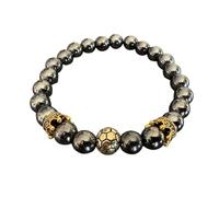 Bracelet tibétain couleur gris acier hématite cristal naturel amulette porte bonheur moines tibétains Talisman protection bénédiction bouddhisme mantra sacré yoga idée cadeau homme femme
