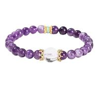 Bracelet tibétain couleur mauve améthyste cristal naturel amulette porte-bonheur moines tibétains Talisman protection bénédiction bouddhisme mantra sacré yoga idée cadeau homme femme