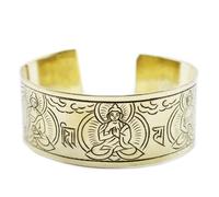 Bracelet Tibétain en Laiton - Cinq Bouddhas- Vendu par 1
