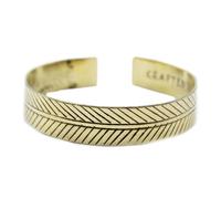 Bracelet Tibétain en Laiton - Grande Feuille Tribale- Vendu par 1