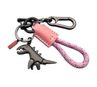 Bracelet tissé à la main avec breloque dinosaure en alliage d'aluminium, mini porte-clés accessoire pour homme et femme, 07, Mini