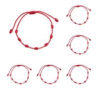 Bracelet tissé à la main, corde nouée pour les amoureux, bracelet rouge, taille réglable, pierre de lune pour femme, One Size*10, tissu, Pas de gemme