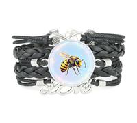 Bracelet Tissé,Amour,Dessin Animé,Abeille,Diffraction,Ajustable,Cuir,Tres | Multistrat,Punk,Bracelet,Fait main,Offre,Bangle,Accessoire,Amie,Amoureux,Ethnique,Amitié,Anniversaire,Noël,Musique,Art