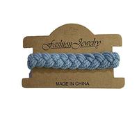 Bracelet Tissé, Bracelet en Corde De Coton Torsadé Tissé Corde Bleu Lac Bracelet De Marin Nautique Bracelet De Style Océan Ornement Bracelets À Breloques pour Femmes Et Hommes