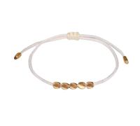 Bracelet Tissé, Bracelet Tibétain Réglable Perlé Doré Fait À La Main Style Boho Blanc Charme Vintage Tissé Bracelets D'Amitié pour Femmes Hommes Cadeau De Festival