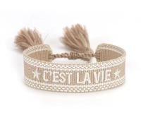 Bracelet tissé d'amitié, bracelet brodé, Cuir