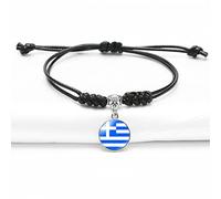 Bracelet Tissé En Corde,Tendance Creative Drapeau Grec Art Bracelet Réglable Bracelet Bijoux Accessoire Cadeau Tendance Casual Charme Spirituel Bracelets Enfant Couple Cadeaux Pour Femmes Et Ho