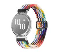 Bracelet tissé en Nylon coulissant à boucle de 14mm, for montre Pour Garmin Lily 2 for femmes(04 Seven Colorful)