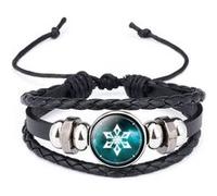 Bracelet tissé Genshin Impact Vert 20 cm noir G