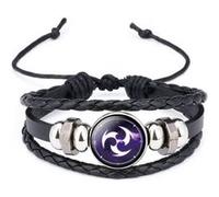 Bracelet tissé Genshin Impact Violet 20 cm noir G