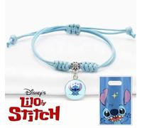 Bracelet tissé Lilo et Stitch Bleu Coeur + Sac Collector