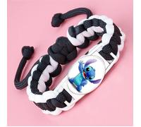 Bracelet tissé Stitch noir--Lilo et Stitch