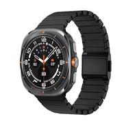 Bracelet titane auto-ajustable fit for Samsung Watch 7 Ultra 47mm(Black)
