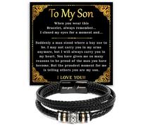 Bracelet « To My Son », cadeau unique de la part de maman et papa, adolescents garçons pour anniversaire, remise de diplôme, Noël et Pâques, bracelets Love You Forever, cadeau d'anniversaire avec