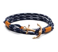 Bracelet - Tom Hope - Triple Tour - Cordage bleu marine - Nœuds marron camel - Taille S