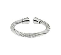 Bracelet torque Zippo en inox torsadé