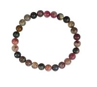 Bracelet - Tourmaline - Multicolore - Boules 6mm - Grade A - Élastique 18cm