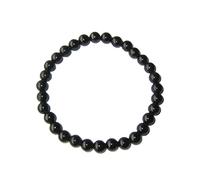 Bracelet Tourmaline noire 18cm - Pierres boules 6mm - Sans fermoir